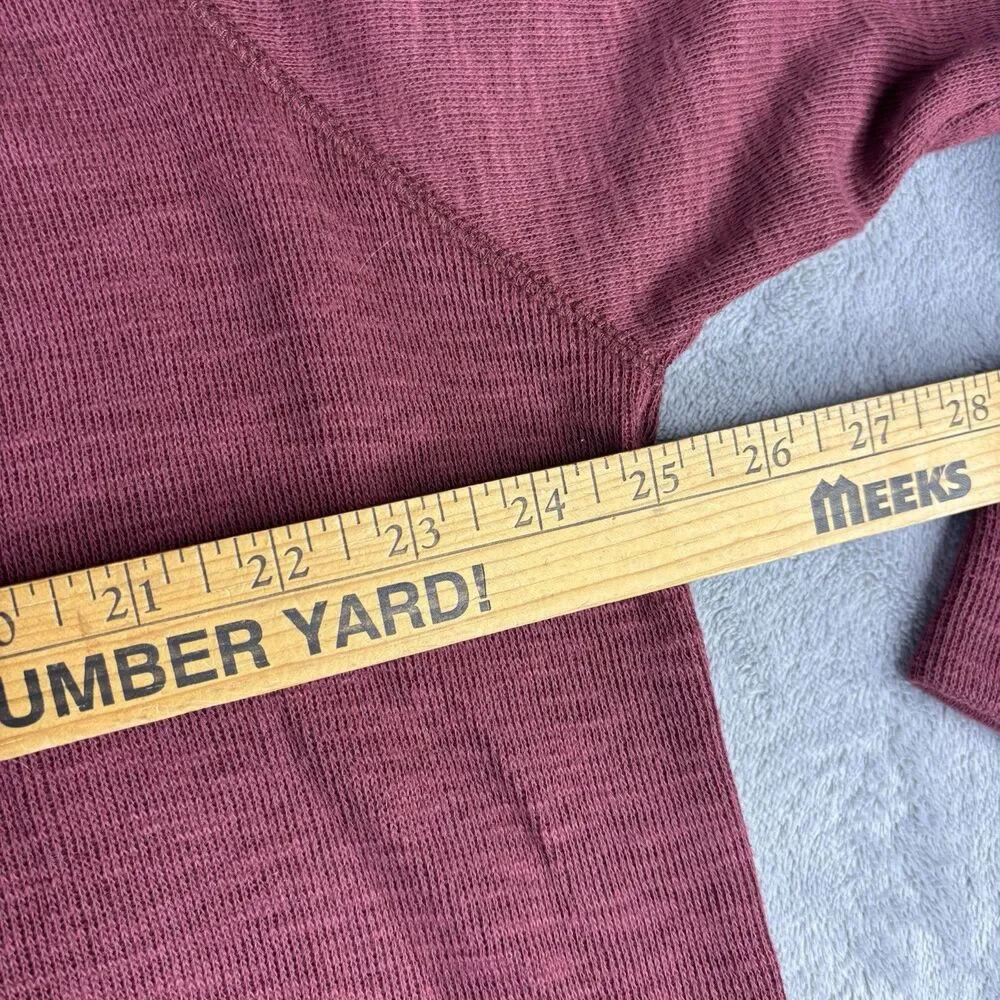 Banana Republic Shirt Mens XXL Double Knit Long Sleeve Crewneck Burgundy New $60